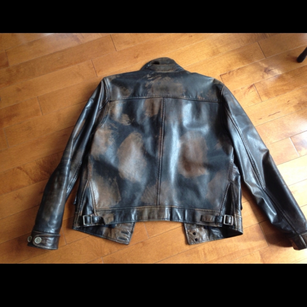 John Varvatos collection leather jacket